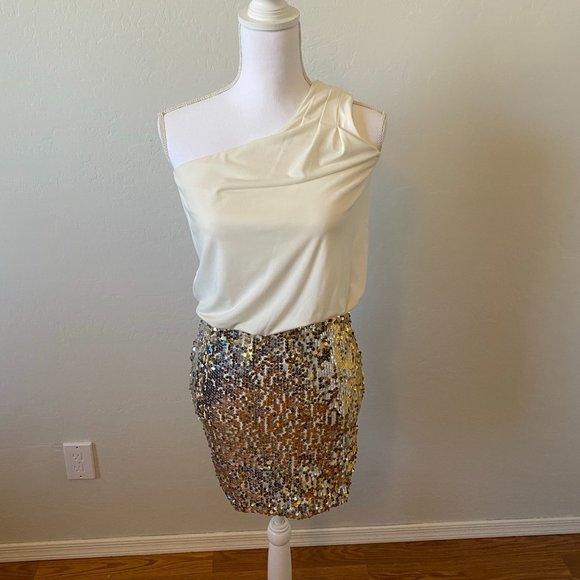 Way-In Clothing Co. Dresses & Skirts - Way-In Nordstrom XS One Shoulder Sequin Dress